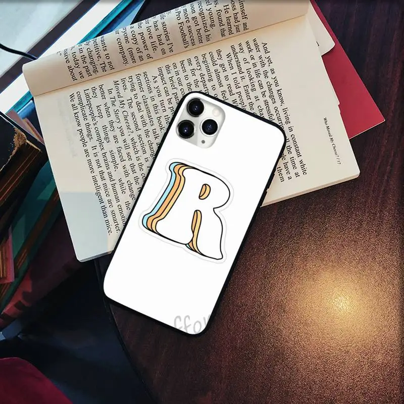 

Cute alphabet Phone Case for iPhone 11 12 pro XS MAX 8 7 6 6S Plus X 5S SE 2020 XR Soft silicone cover funda coque