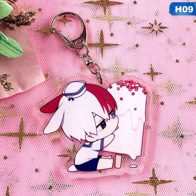 KEY4498H09 Boku No Hero academic анимированный брелок для ключей My Hero academic брелок в стиле аниме - Color: KEY4498H09