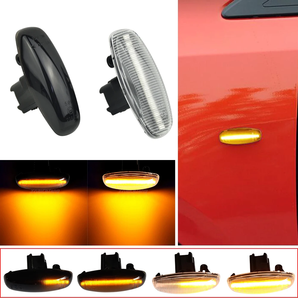 

2Pcs Car LED Dynamic Side Marker Turn Signal Light Sequential Blinker Lamp For Toyota Yaris Vios 2014 2015 2016 2017 2018 2019