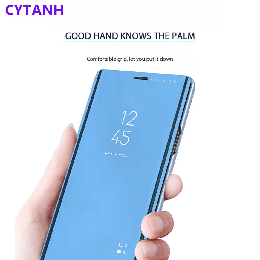 Чехол для OPPO A31 2020 роскошный флип-чехол с подставкой зеркало заднего вида чехол A8