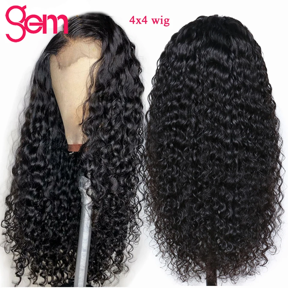 4x4 парик на застежке кудрявые человеческие волосы парики с предварительно