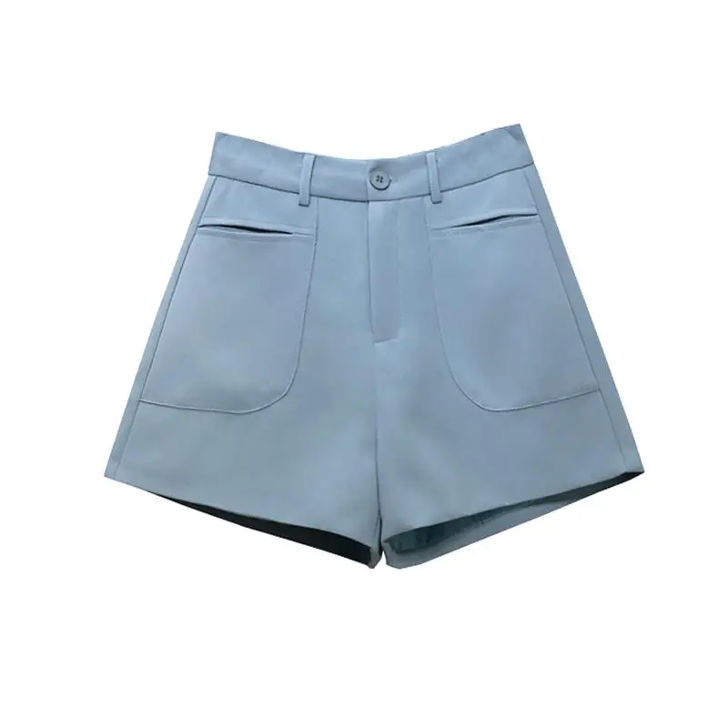 

Fashion Suit Shorts Women Clothes Loose Harajuku White High Waist Shorts Feminino Casual Summer Wide Leg Shorts Ropa Mujer Q4153