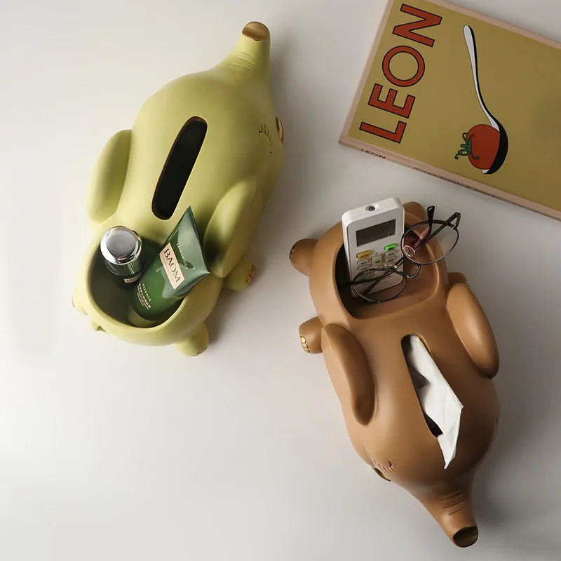 

Nordic luxury creative elephant multifunctional tissue box storage Table top living room household carton decoration home