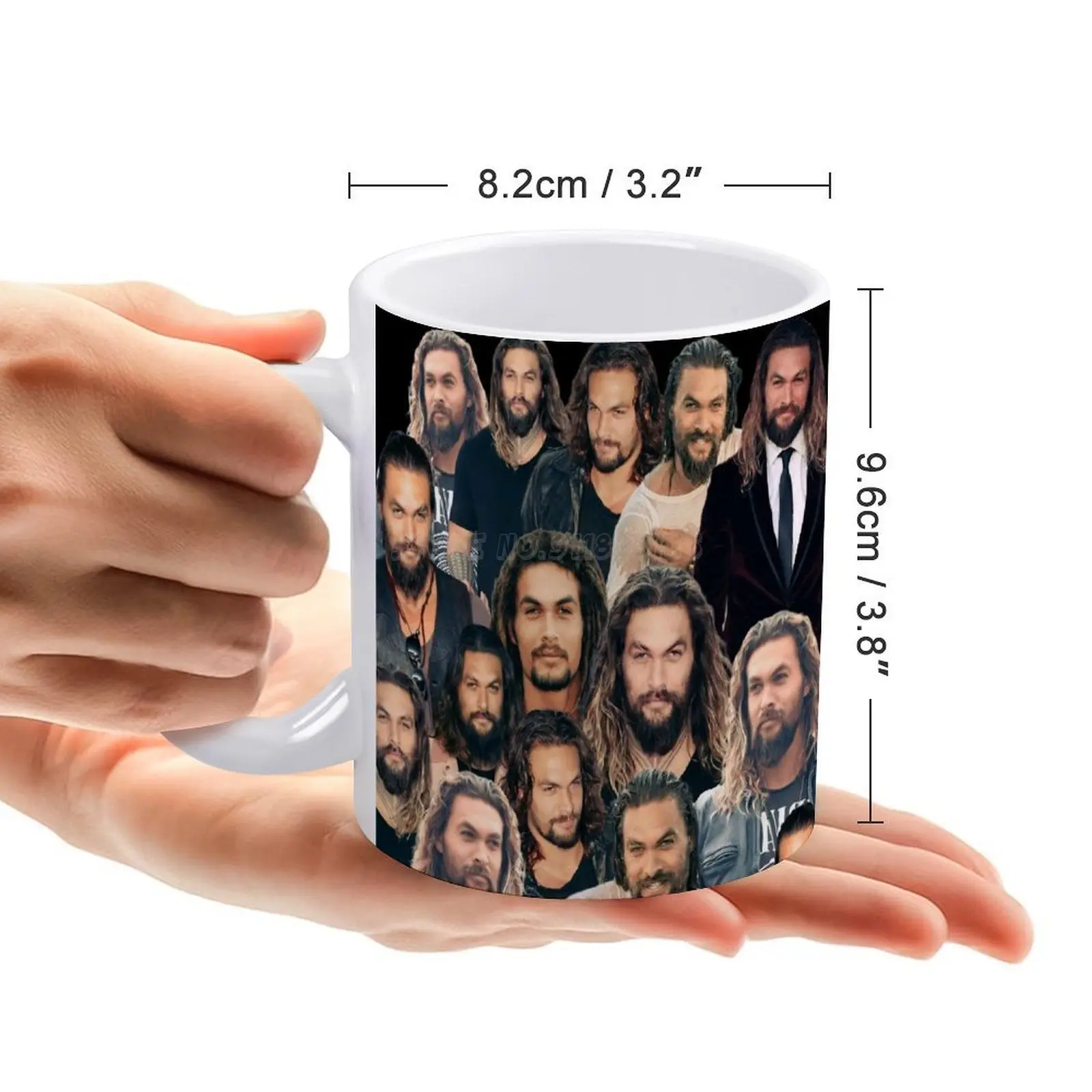 Jason Mamoa Momoa коллаж белая кружка керамическая чайная чашка подарок на день рождения