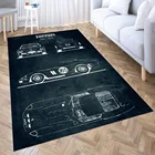 Нескользящие плюшевые коврики No061 Ferrari 250 GTO для спальни с 3D принтом, модные коврики для дома, новинка, Прямая поставка