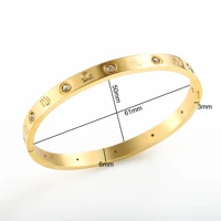12 zodiac sign bracelet constellation cuff with cubic zircon stainless steel clasp bangle 24k gold rose bangle
