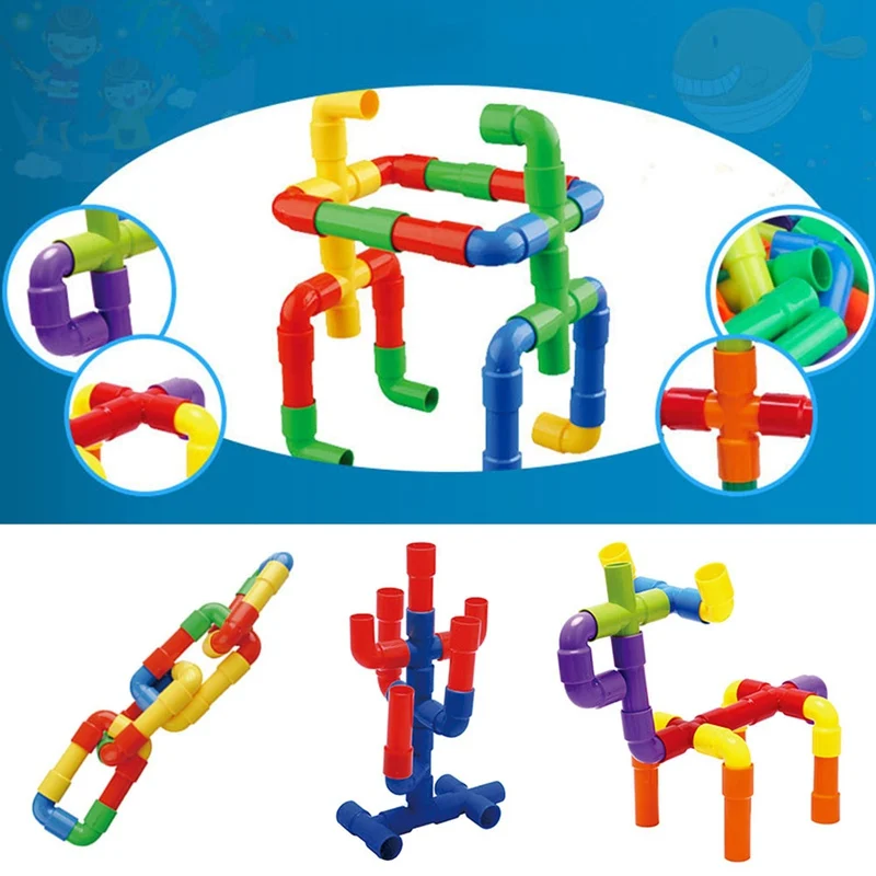Детский конструктор водопроводная труба разноцветный|Блочные конструкторы| |