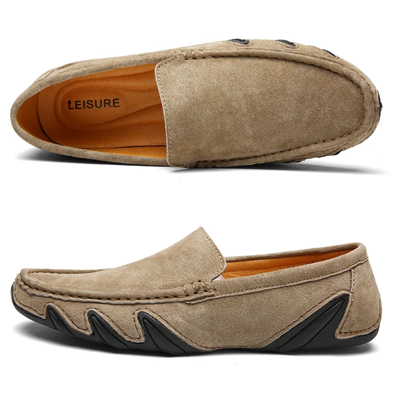 Замшевые мужские кожаные туфли повседневная мужская обувь для вождения сезон