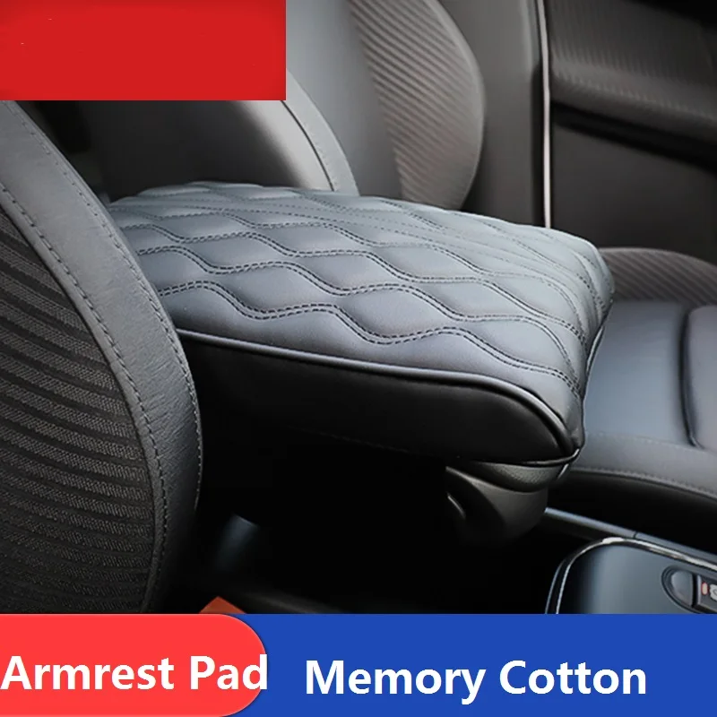 Черный подлокотник из искусственной кожи для автомобиля подушка рук хлопка с