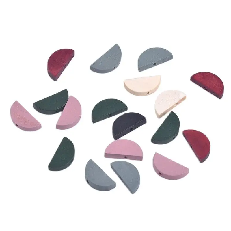 

Бусины-разделители деревянные полукруглые, 20/30 мм, изготовление сережек, 20 шт.