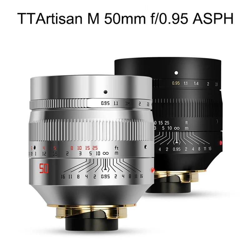 TTartisan 50mm F0.95 Lens Large Aperture Professional Recording Camera Lens for Leica M Mount Camera M9 M10 50 Camera Lens