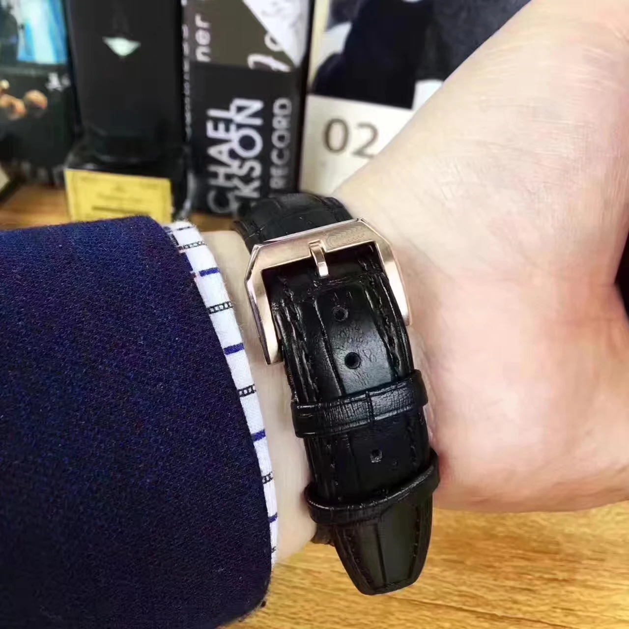 

Classic New Men Automatic Mechanical Pilot Le Petit Prince 7 Day Power Reserve Rose Gold Black Leather Watch Calendar