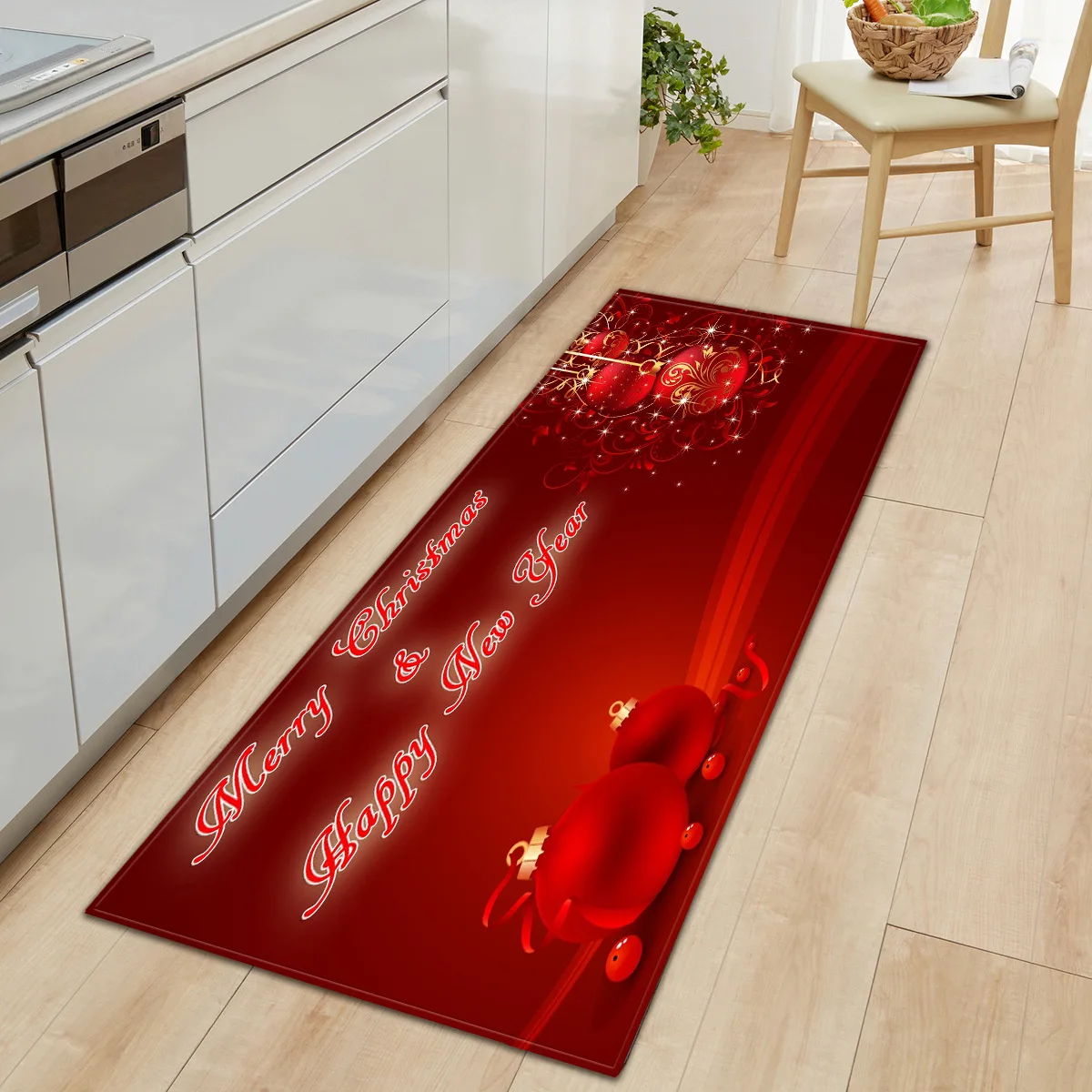 Christmas 3D Carpet Xmas Long Strip kitchen Mat carpets for living room bedroom Area Rugs new Year decoration Rug gift | Дом и сад