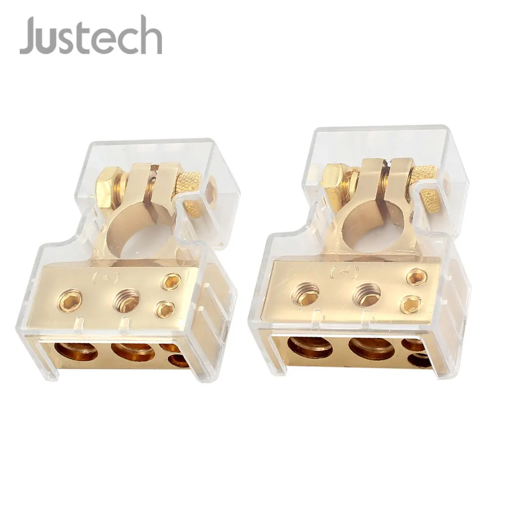 Justech Автомобильный Аккумулятор терминал разъем с крышкой пара комплект