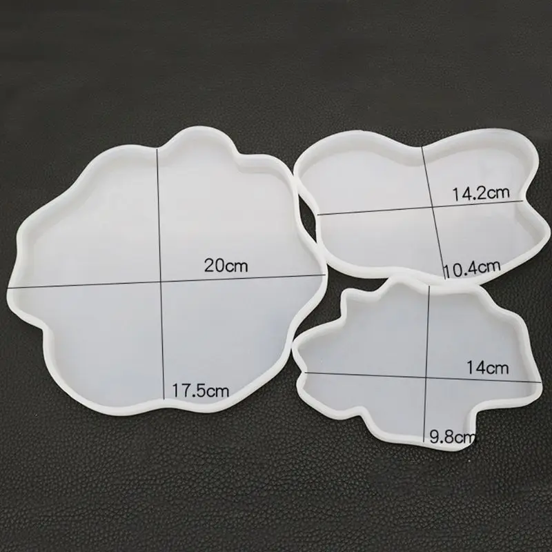 

Irregular Coaster Cup Mat Mold Manual Mirror UV Resin Table Decoration DIY Crystal Epoxy Molds PXPB