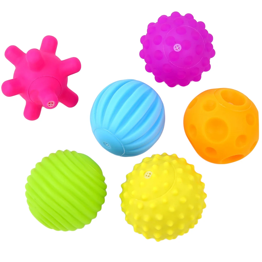 

6Pcs Sensory Touch Multiple Textured Baby Balls with BB Sound Bath Education Toy Kids Educational Toys for Children Gifts