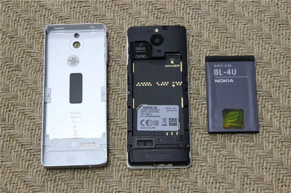 Nokia 515 2,4 дюймов 5MP камера 1200mAh одноядерный одна sim-карта разблокированный отремонтированный мобильный телефон