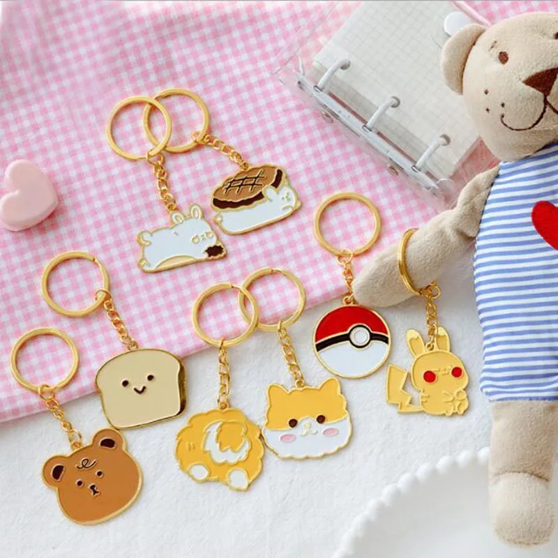 Портативный милый металлический брелок для ключей летающая свинка летающий слон