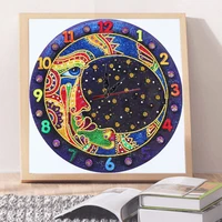 cusack animal flower diy 5d real clock watch special shape diamond painting cross stitch room decoration