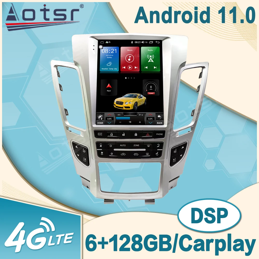 

6+128G Android For Cadillac CTS Old SRX Car Radio GPS Navigation Video Multimedia Player Stereo receiver Carplay Head Unit DSP