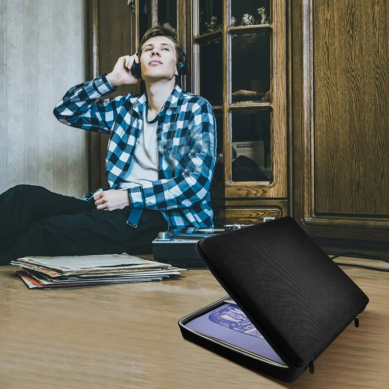 Чехол для хранения виниловых пластинок портативный держатель винтажных