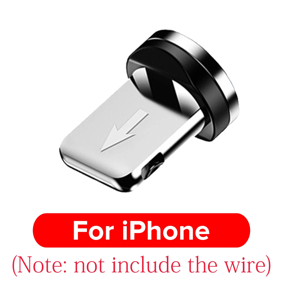 iPhone Plug Магнитный кабель Venroii Micro usb type-C для телефона samsung, освещение, магнитное зарядное устройство type C, зарядный провод для передачи данных для huawei Xiaomi 8 - Цвет: iPhone Plug