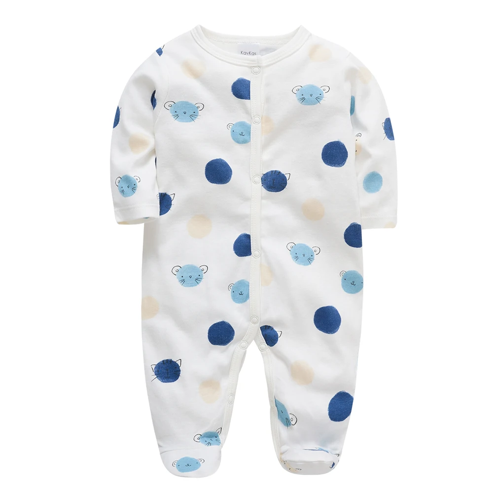 

Honeyzone Warm Vetement Bebe Playsuit Toddler Boy Clothes Blue Spots Baby Romper Full Sleeve Infant Sleepsuit Fashion Bebe Fille