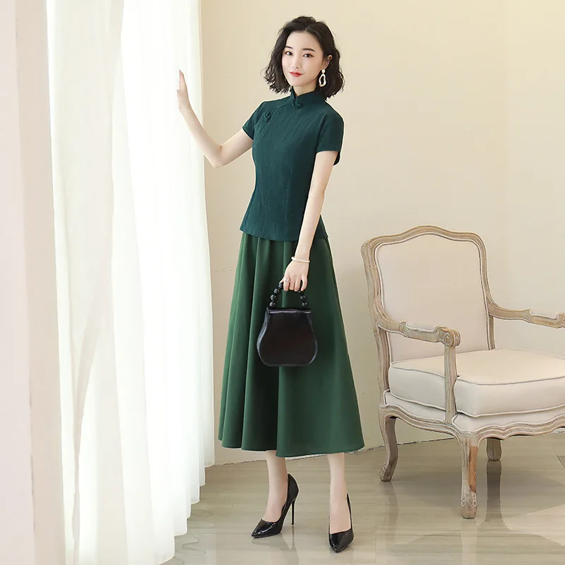 Винтажное женское платье большого размера 3XL из хлопка и льна Qipao, длинное летнее Новое китайское платье Cheongsam, Повседневное платье в китайском стиле Vestidos