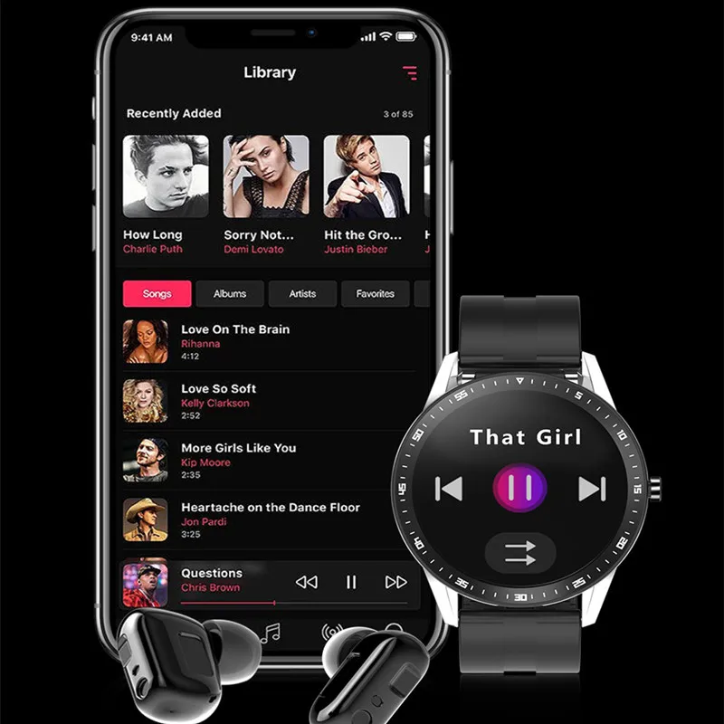 X6 Smart Watch TWS Bluetooth Earphone 2In1 Heart Rate Blood Pressure Monitor Sport Smartwatch Fitness Clock for Android IOS | Электроника