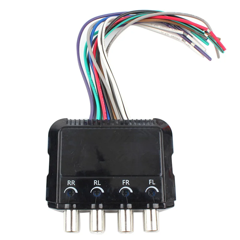 

Car Stereo Subwoofer 4 Channel High to Low Audio Converter with Power Amplifier Control Wire Low Audio Converter