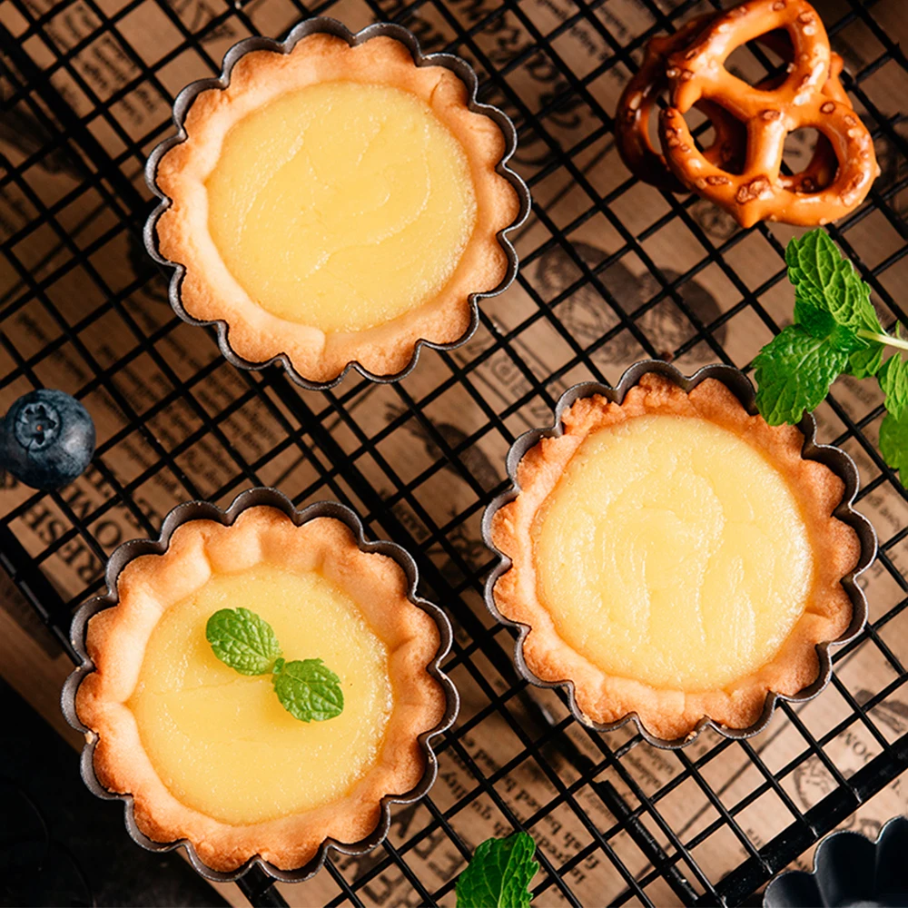 12 шт. антипригарная Tart Quiche Flan Pan Форма для пирога форма пиццы торта яйцо капкейков