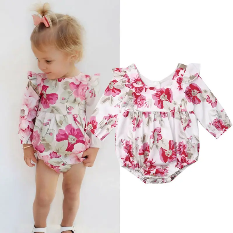 Одежда для новорожденных девочек с длинным рукавом и цветочным принтом | Мать