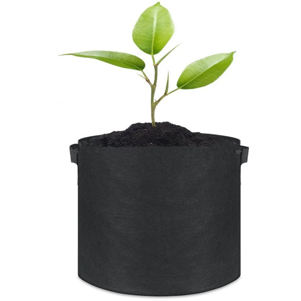 

5pcs 22x25x25cm Felt Fabric Pot Planting Bags Plant Grow Bag Cultivation Garden Pots Vegetable Nursery Bags Transplant Bag Farm