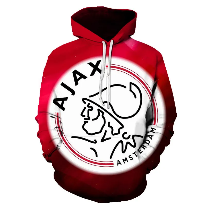 Ajax толстовки Осенние мужские пуловеры мужские пальто Повседневная мода Футбол Ajax печать 3D толстовки унисекс хип хоп с капюшоном S-6XL