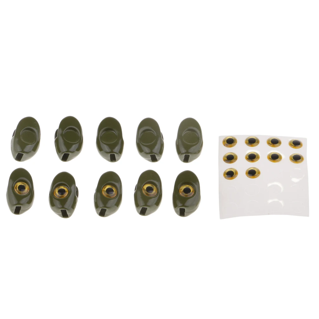 10pcs Fly Tying Skulpin Copper Head With 3D Eyes For Streamers / Tube Flies | Спорт и развлечения