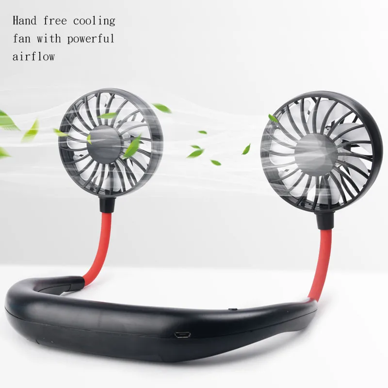 Мини USB портативный вентилятор шейный платок с перезаряжаемой батареей