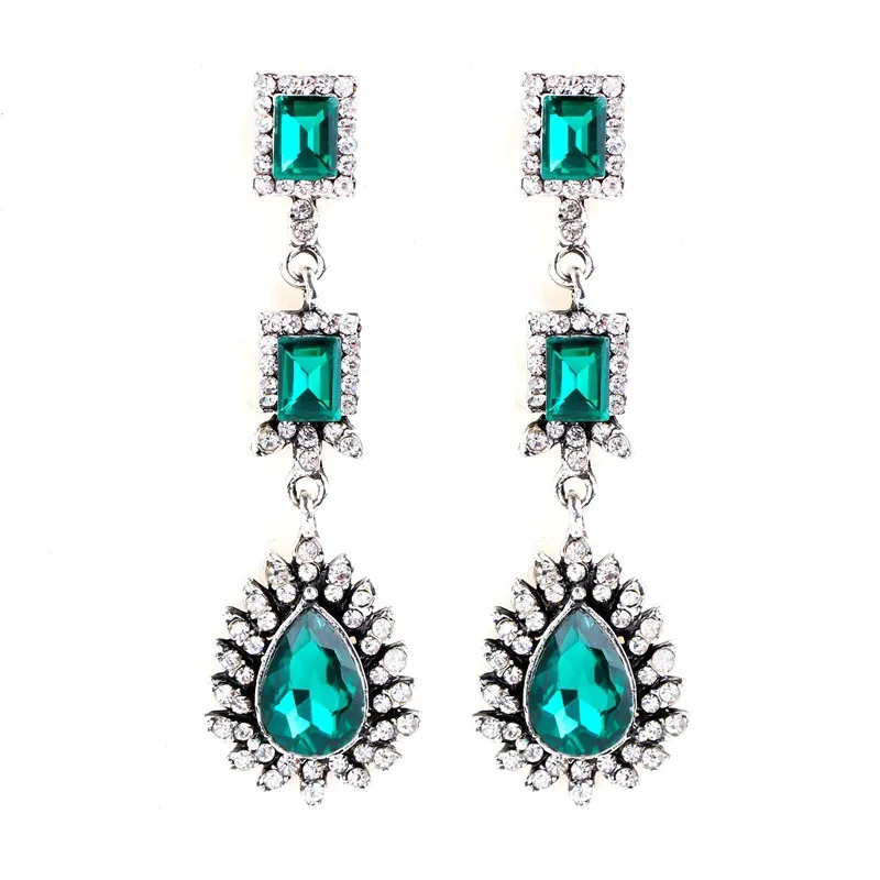 Серьги с кристаллами женские модные ювелирные изделия двухсторонние золотые и