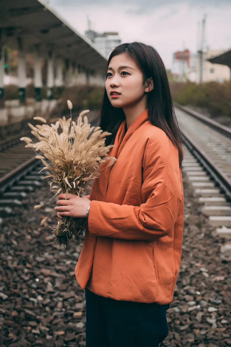 Женская утепленная куртка льняное пальто-туника в стиле Харадзюку для зимы |