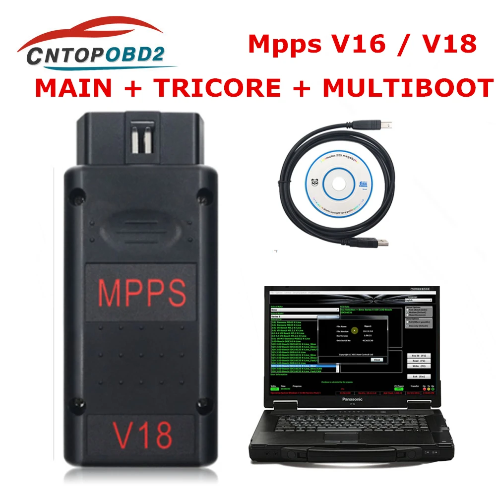 Инструмент для программирования MPPS V18 MAIN + TRICORE MULTIBOOT ECU| |