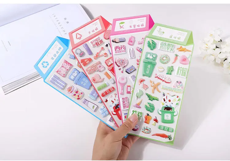 1 шт. классификация мусора хлопчатобумажная наклейка студенческие милые