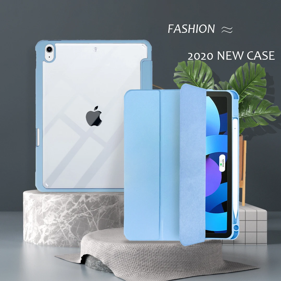 

For iPad Air 4 Case 2020 iPad 10.9 Case with Pencil Holder cover iPad Air4 Case iPad 2020 10.9inch Cases A2072 A2316 A2324 A2325