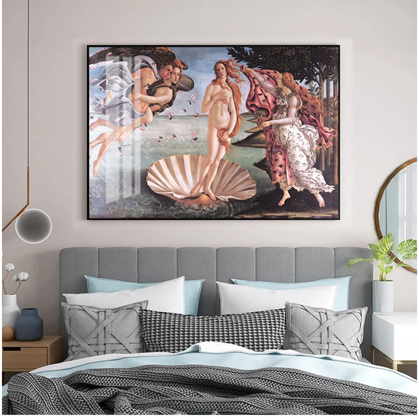 

Wall Art Painting for Living Room Home Decor No Frame Classic Famous Painting Botticelli's Birth of Venus Poster Print on Canvas