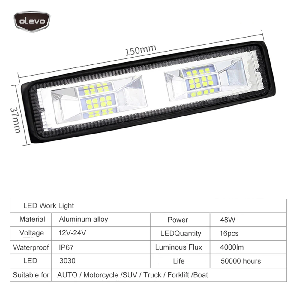 16 Светодиодный рабочий светильник автомобильный головной s SUV внедорожный