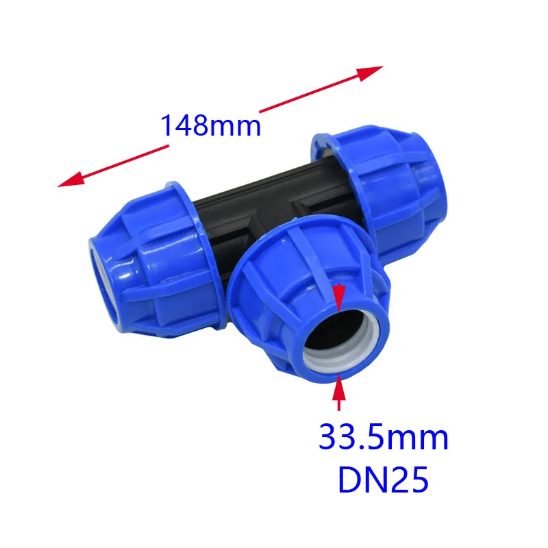 DN25 ПВХ PE PPR tube tee делитель воды 3/4 быстроразъемный Т образный соединитель для