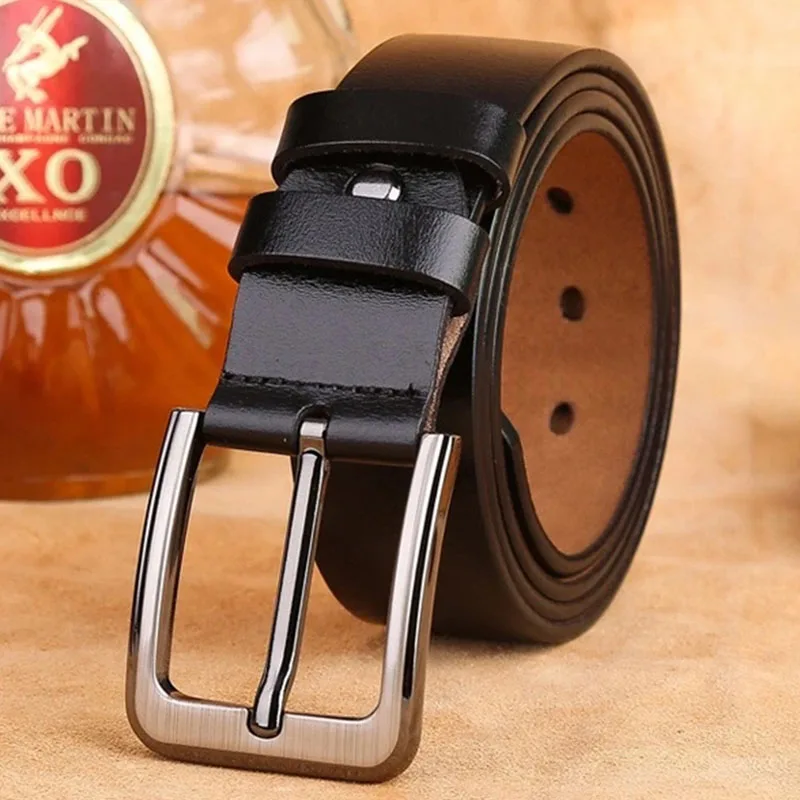 

130cm 140cm 150cm 160cm 170cm Plus Size Belt for Jean Men Belt Alloy Pin Buckle Real Cowhide Genuine Leather Belts Luxury Brand
