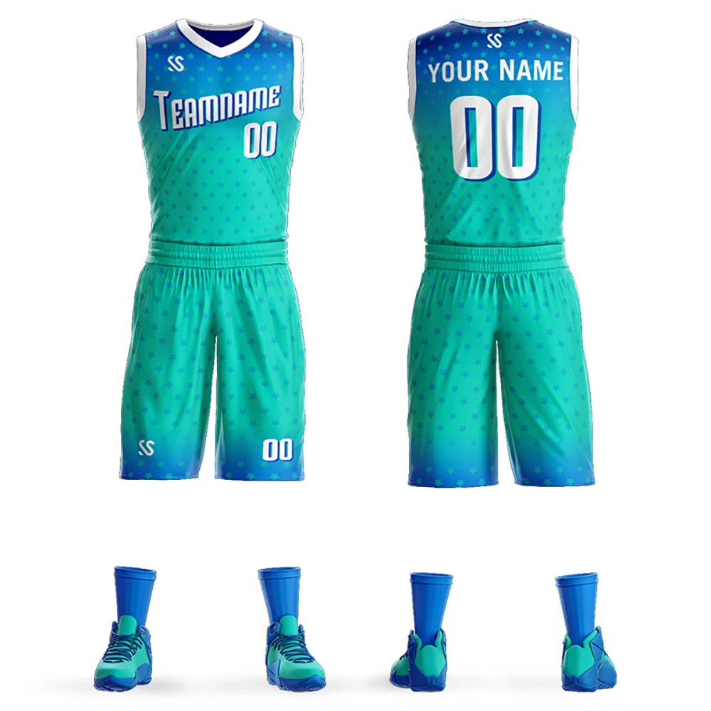 Custom Sports Basketball Jersey Printed Name/Number Junior High School College Sport Breathable Exercise Uniform