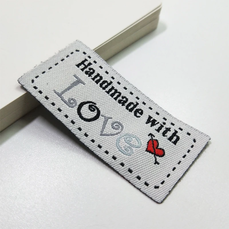 Mix Белый медведь кукла тканые печатные этикетки для одежды этикетка ярлыки