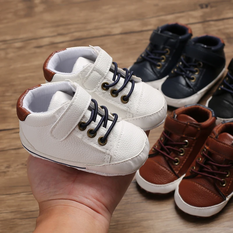 Повседневная обувь для маленьких мальчиков новорожденных кожаная девочек