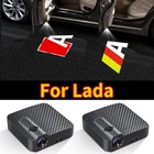 Беспроводная Светодиодная лампа с логотипом на дверь автомобиля, умный датчик освесветильник, светильник для Lada Niva Vesta Samara Kalina Largus Priora Xray Granta Vaz