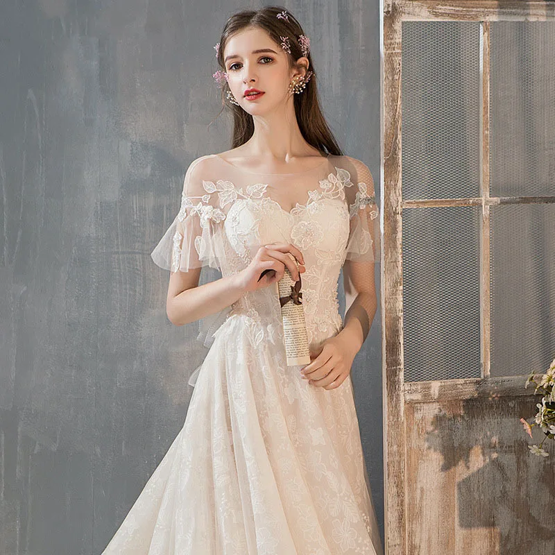 Женское свадебное платье со звездным принтом Starry светло-красное невесты с